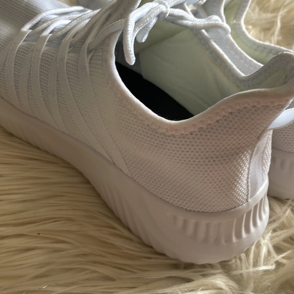 Athletic running work out crisp white lace up shoes sneakers hiking shoes sz 8 - Picture 8 of 17